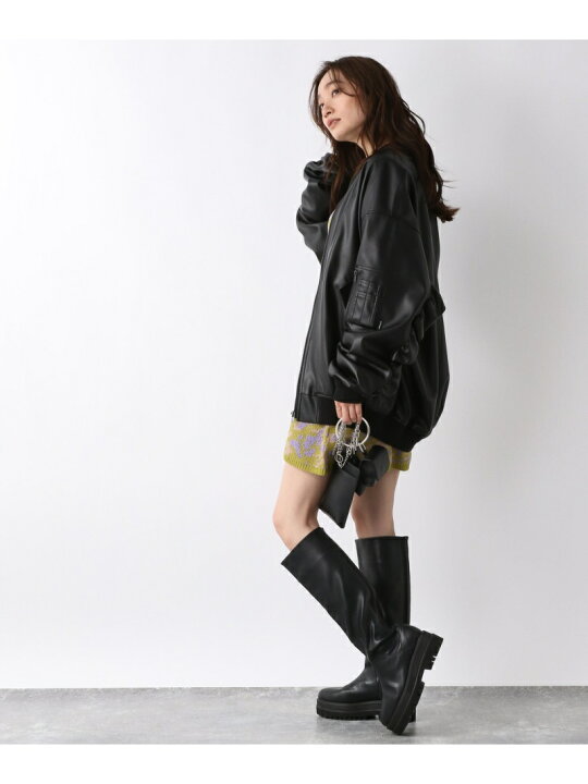 楽天市場】【SALE／14%OFF】(W)VレザーBIG MA-1 JEANASIS ジーナシス 
