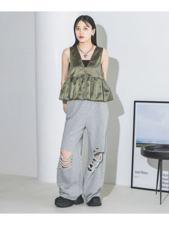 楽天市場】【SALE／30%OFF】サテンペプラムZIPベスト JEANASIS 