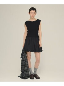 【SALE／30%OFF】12G Balloon Mini One-piece eL ジーナシス ワンピース・ドレス チュニック ブラック ネイビー【RBA_E】【送料無料】[Rakuten Fashion]