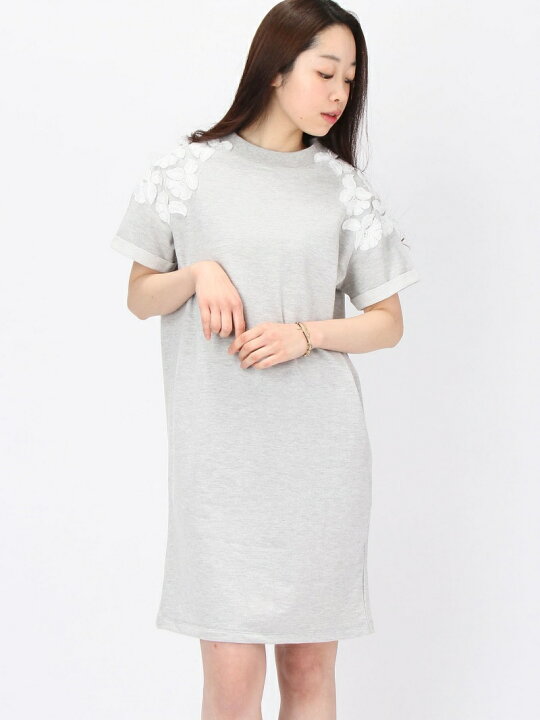 楽天市場 Sale 36 Off ショルダーレースopss Jeanasis ジーナシス ワンピース 半袖ワンピース シルバー ブラック ホワイト Rba E 送料無料 Rakuten Fashion Jeanasis ジーナシス