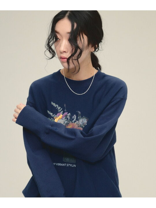 楽天市場】Flower Photo Sweat eL ジーナシス トップス スウェット 