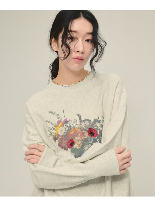 楽天市場】Flower Photo Sweat eL ジーナシス トップス スウェット 