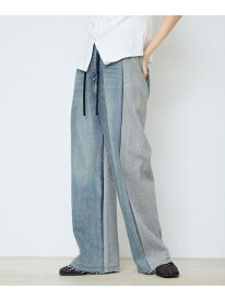 【SALE／32%OFF】スウェットコンビデニムパンツ JEANASIS ジーナシス パンツ ジーンズ・デニムパンツ ブラウン ブラック ホワイト ブルー【RBA_E】【送料無料】[Rakuten Fashion]