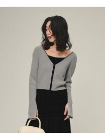 【SALE／30%OFF】14G Compact V Cardigan eL ジーナシス トップス カーディガン グレー ブラック レッド【RBA_E】【送料無料】[Rakuten Fashion]