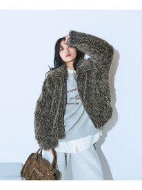 MIXカラーファーブルゾン JEANASIS ジーナシス ジャケット・アウター ブルゾン・ジャンパー グレー ホワイト ベージュ レッド ブラウン【送料無料】[Rakuten Fashion]