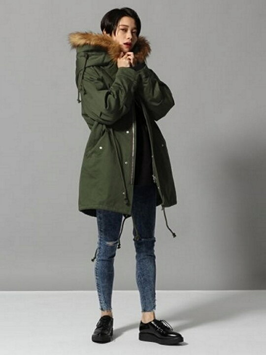 楽天市場】【SALE／44%OFF】2WAYファーモッズコート JEANASIS  
