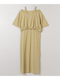 【SALE／50%OFF】ハイショクリブカットバルーンワンピース JEANASIS ジーナシス ワンピース・ドレス ワンピース ブラック グレー イエロー【RBA_E】【送料無料】[Rakuten Fashion]