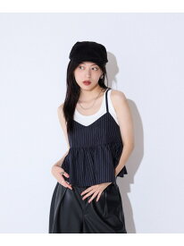 【SALE／50%OFF】SET UP対応/バックリボンギャザーキャミ JEANASIS ジーナシス トップス その他のトップス ホワイト ブラック ネイビー【RBA_E】[Rakuten Fashion]