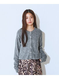 リングスナップボタンショートカーディガン JEANASIS ジーナシス トップス カーディガン グレー ネイビー レッド【先行予約】*【送料無料】[Rakuten Fashion]