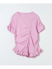 【SALE／56%OFF】ギャザーヘムフリルTEE JEANASIS ジーナシス トップス カットソー・Tシャツ ホワイト ピンク ブラック【RBA_E】[Rakuten Fashion]