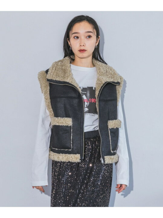 楽天市場】【SALE／20%OFF】リバーシブルムートンベスト JEANASIS 