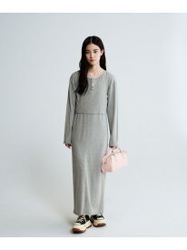【SALE／70%OFF】マルチWAYヘンリーネックワンピース JEANASIS ジーナシス ワンピース・ドレス ワンピース グレー ブラック【RBA_E】[Rakuten Fashion]