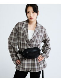 cozyテーラードWジャケット JEANASIS ジーナシス ジャケット・アウター テーラードジャケット・ブレザー グレー ブラック ブラウン【送料無料】[Rakuten Fashion]