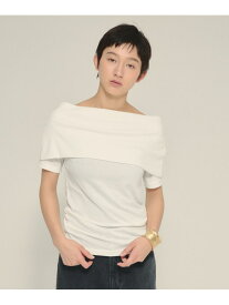 【SALE／56%OFF】Wrap Off Shoulder Pullover eL ジーナシス トップス カットソー・Tシャツ ブラック ホワイト グレー【RBA_E】[Rakuten Fashion]