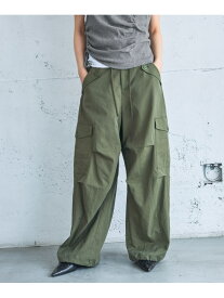 接触冷感/ミリタリーカーゴボリュームパンツ JEANASIS ジーナシス パンツ その他のパンツ ブラック カーキグリーン ベージュ【送料無料】[Rakuten Fashion]