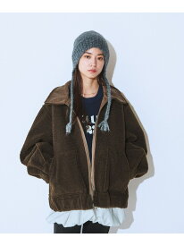 【SALE／50%OFF】リバーシブルモンスターブルゾン【見た目以上の軽さ】 JEANASIS ジーナシス ジャケット・アウター ブルゾン・ジャンパー ブラウン ブラック ホワイト【RBA_E】【送料無料】[Rakuten Fashion]