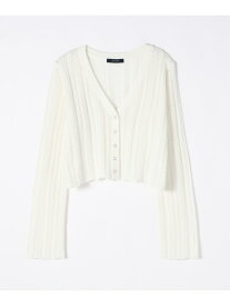 【SALE／50%OFF】12GコンパクトアイレットショートVカーディガン JEANASIS ジーナシス トップス ニット ベージュ グレー ブラック【RBA_E】[Rakuten Fashion]