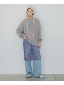 【SALE／50%OFF】シアーチェックペンシルスカート JEANASIS ジーナシス スカート ミディアムスカート ブラック ブルー【RBA_E】[Rakuten Fashion]