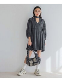 【SALE／60%OFF】カシュクールバルーンタイワンピース JEANASIS ジーナシス ワンピース・ドレス チュニック ホワイト グレー【RBA_E】[Rakuten Fashion]