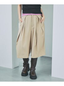 ディープタックハーフパンツ JEANASIS ジーナシス パンツ その他のパンツ ベージュ ブラック[Rakuten Fashion]