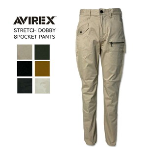 AVIREX�@�A�r���b�N�X STRETCH DOBBY 8POCKET PANTS�@�X�g���b�`�@�h�r�[�@8�|�P�b�g�@�p���c�@�I���[�u �x�[�W���@�u���b�N�@�^���@6156101�@ 783-5210004�@783-4910002�@�����Y �~���^���[�p���c�@�A���B��
