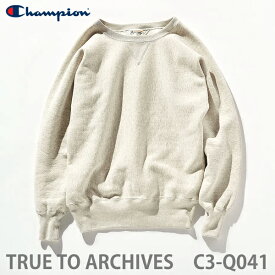 チャンピオン/Champion C3-Q041 リバースウィーブ (R) stパテントモデル クルーネックスウェットシャツ 25FW TRUE TO ARCHIVES トゥルートゥーアーカイブス 長袖 メンズ レディース「シルバーグレー/グレー/杢/キナリ/オートミール」「M/L/XL」正規品【c3-q041】