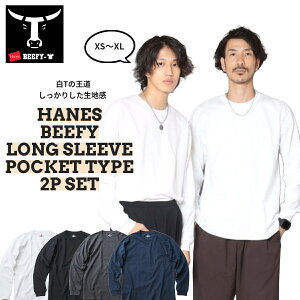 wCY HANES r[tB[ BEEFY OX[u LONGSLEEVE TEE 2g H5186-2  TVc