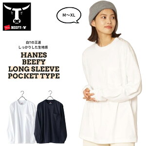 wCY HANES r[tB[ BEEFY OX[u LONGSLEEVE POCKET-TEE H5196  |Pbg TVc |PT