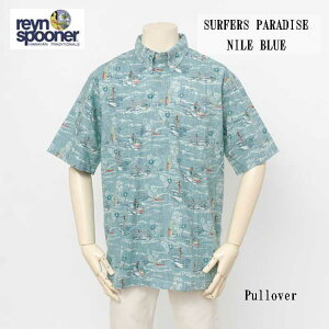 reynspooner ���C���X�v�[�i�[ 126-5625 SURFRS PARADISE CLASSIC 0482)NILE BLUE cotton55�� polyester45�� �v���I�[�o�[ �A���n �V���c �n���C �� ���� �g�b�v �X �T�}�[ ���̓�