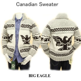 カウチンセーター カナダ カナディアンセーター イーグル サンダーバード ジップオープンセーター 大きいサイズ カナタ 鷹柄 鷲柄 Cnadian Sweater Company