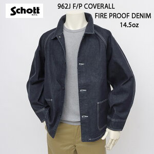 Schott �V���b�g 962J COVERALL FIRE PROOF DENIM 782-5952005 �W���P�b�g �J�o�[�I�[���W���P�b�g�����Y�R�[�g