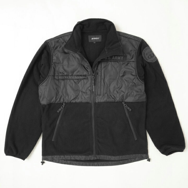 楽天市場】AVIREX アヴィレックス QUILT COMBI FLEECE JACKET キルト 