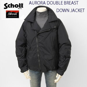 Schott �V���b�g NANGA �i���K 782-5253004 �_�E�� �W���P�b�g AURORA DOUBLE BREAST DOWN JACKET �A�E�^�[ 010�jBLACK