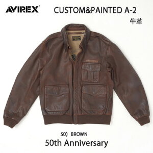 AVIREX �A�r���b�N�X ���U�[ �W���P�b�g 783-5250006 CUASTOM & PAINTED A-2 ARE FORCE US ARMY A--2 JACKET �G�A�[�t�H�[�X �W���P�b�g ���U�[ 50th Anniversary 50���N�L�O���f��