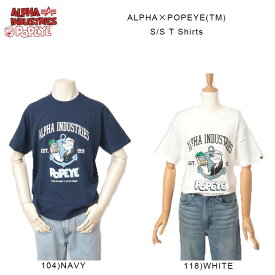 Alpha Industies アルファインダストリーズ ポパイ コラボ！ TC1585 S/S Tee