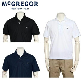 McGREGOR (マグレガー) 無地鹿の子ポロシャツ ドラゴン刺繍 日本製 半袖 綿100％