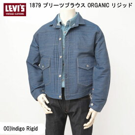 Levi's VINTAGE CLOTHING 1879 プリーツブラウス ORGANIC リジッド 日本製 A43950000 ビンテージ jaジャケット Gジャン 1879モデル セカンドスタイル
