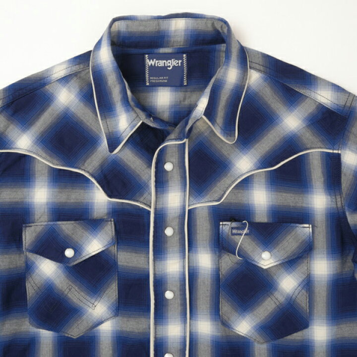 楽天市場】Wrangler ラングラー WM1932 オンブレチェックウエスタン 