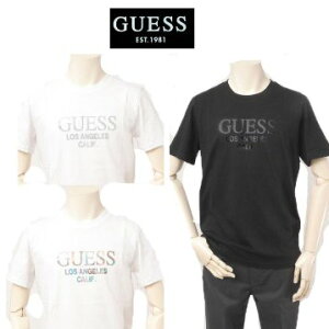 GUESS �Q�X MN2k9432 Shiny Film Logo Tee �V���C�j�[�t�B���� ���S T�V���c