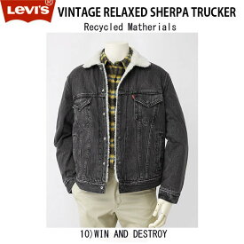 SALE リーバイス LEVI'S 79129-0010 ビンテージ シェルパ トラッカージャケット 10 WIN AND DESTROY ポケット付 シェルパフリース 裏地