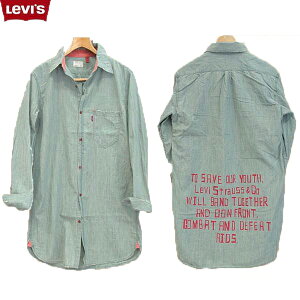 LEVI�fS ���[�o�C�X 60720-58 �V�����u���[�����O���[�N�V���c AIDS�o�Ń��b�Z�[�W �E�G�A REDLOOP Shirts ��100��