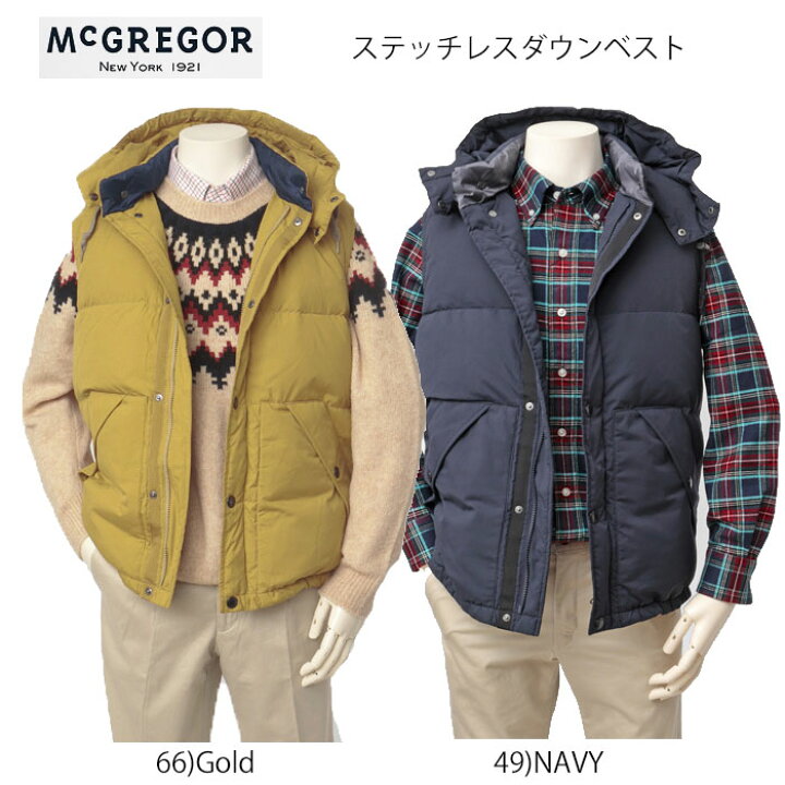 楽天市場】40％OFF SALE McGREGOR マグレガー メンズ ダウンベスト 