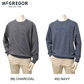 マクレガー McGREGOR 111712801 クルーネック トレーナー 裏起毛 カジュアルウエアー ワンポイント ロゴ 刺繍 クルースウェットシャツ スウェットシャツ M.L.LL