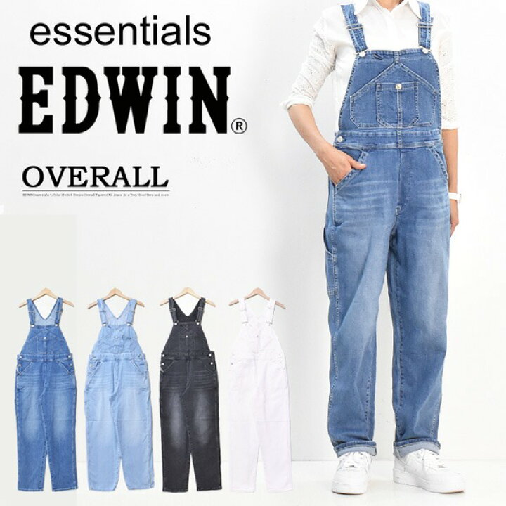 楽天市場】EDWIN エドウィン essentials レディース オーバーオール 