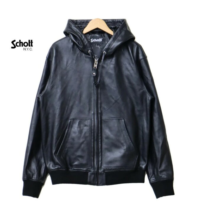 楽天市場】Schott ショット フルジップレザーパーカー ライダース 
