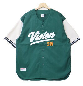 SALE セール VISION STREET WEAR ビジョンストリートウェアー 2505042 リブライン ベースボールシャツ ビッグシルエット メンズ レディース ユニセックス 送料無料