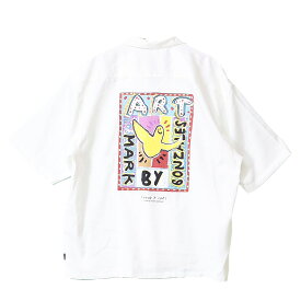 What it isNt ART BY MARK GONZALES マークゴンザレス バックプリント ハーフスリーブシャツ ビッグシルエット ビッグT 半T メンズ レディース ユニセックス 送料無料 2H8-13911