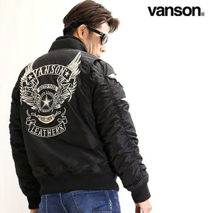 楽天市場】バンソン VANSON MA-1 フライトジャケット フライングスター 