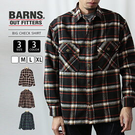 【送料無料】BARNS OUTFITTER バーンズアウトフィッターズ チェックシャツ BIG CHECK SHIRTS アメカジ 日本製 国内製 BR-21414