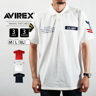 AVIREX ポロシャツ メンズ アヴィレックス 半袖ポロシャツ ネイバルパッチド NAVAL PATCHED POLO SHIRT 7…